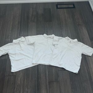 A+ colored white school uniform T-shirt bundle